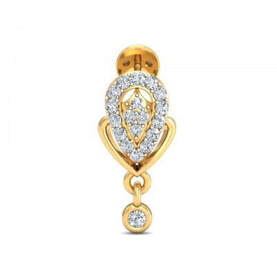 Penne Diamond Earrings in Gold